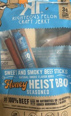 Honey Heist BBQ Seasoned Sweet and Smoky Beef Sticks
