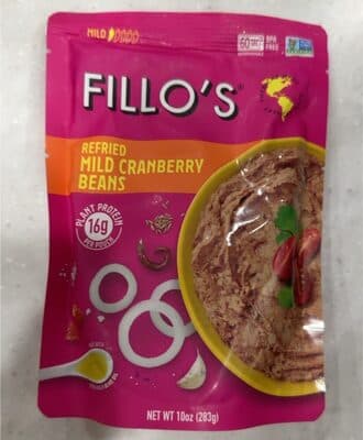 Refried mild cranberry beans