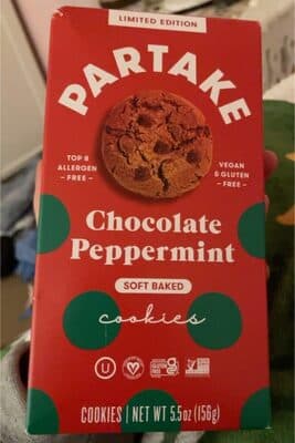 Partake Soft Baked Chocolate Peppermint Cookies
