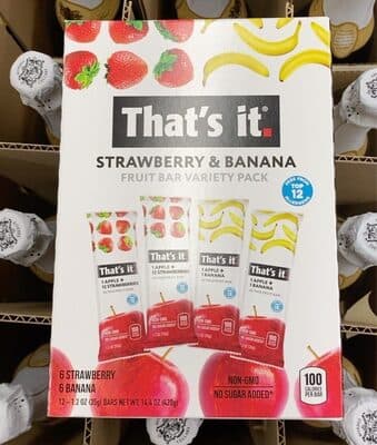 Strawberry and Banana Fruit Bar Variety