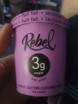 Rebel Peanut Butter Caramel Chip Ice Cream
