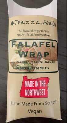 Falafel Wrap With Garlic Tahini Sauce And Hummus