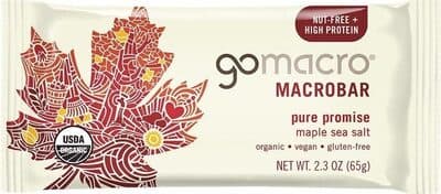 Macrobar Organic Vegan Protein Bars Maple Sea Salt