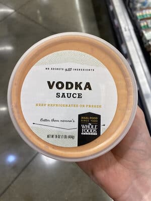 Whole Foods Market, Vodka Sauce