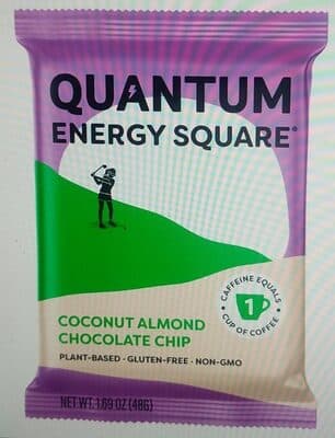 Coconut Almond Chip Coffee-Infused Energy Squares Bar