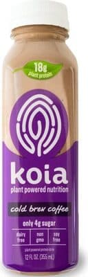 Plant protein drink cold brew coffee