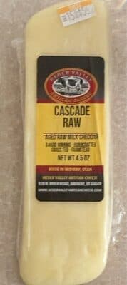 Cascade Raw Cheddar Cheese