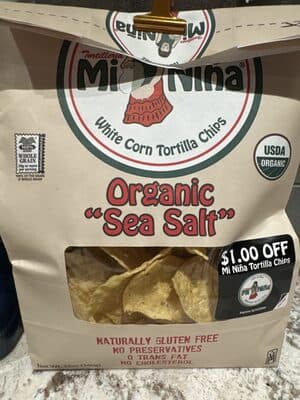 White Corn Tortilla Chips with Sea Salt