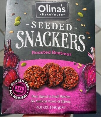 Roasted Beet Root Seeded Snackers