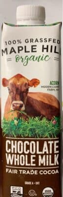 100% Grassfed Chocolate Whole Milk