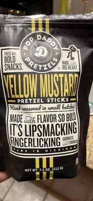 Pop Daddy Pretzels Yellow Mustard Pretzel Sticks