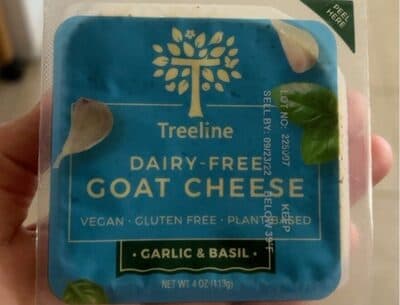 Garlic and Basil Dairy-Free Goat Cheese