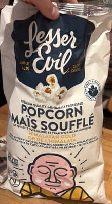 Popcorn de mas souffl de qualit suprieure et transform au minimum