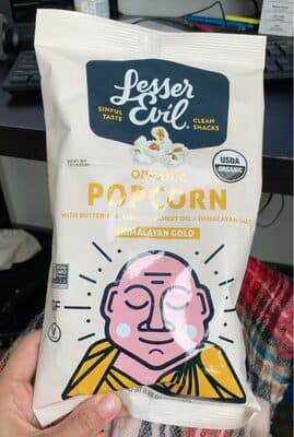 Himalayan Gold Organic Popcorn with Butter-Flavored Coconut Oil + Himalayan Salt