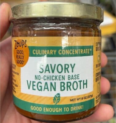 Savory No-Chicken Base Vegan Broth