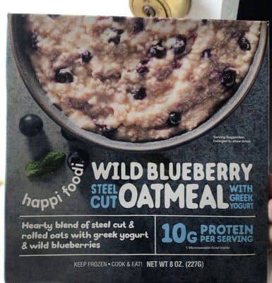 Wild Blueberry Oatmeal With Greek Yogurt