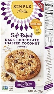 Dark Chocolate Coconut Soft Baked Almond Flour Cookies
