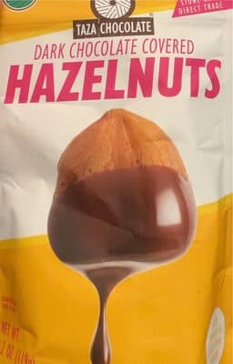 Dark Chocolate Covered Organic Hazelnuts