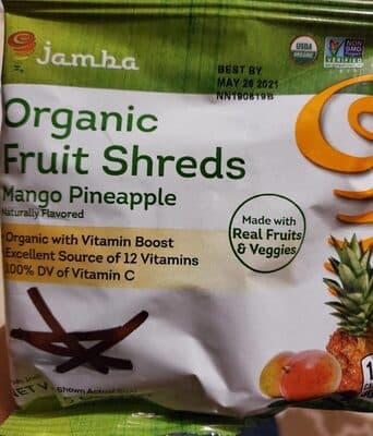 Mango Pineapple Organic Fruit Shreds