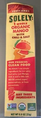 Solely Organic Mango With Chili & Salt Spicy Fruit Jerky