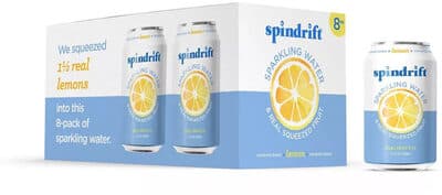 Lemon Unsweetened Sparkling Water & Real Squeezed Fruit