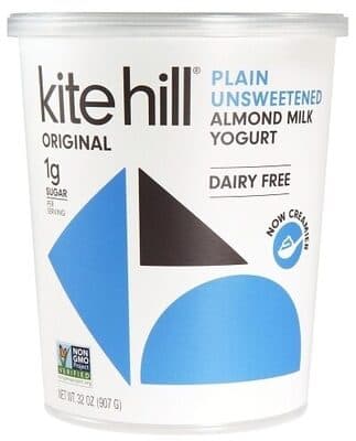 Kite Hill Original Dairy Free Plain Unsweetened Almond Milk Yogurt
