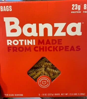 Rotini Made From Chickpeas