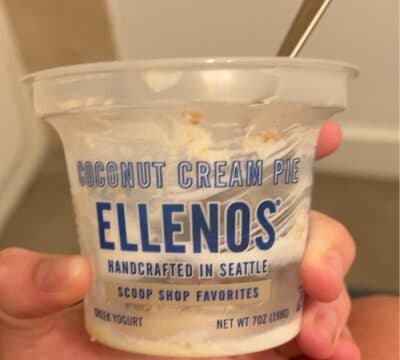 Ellenos coconut cream pie greek yogurt