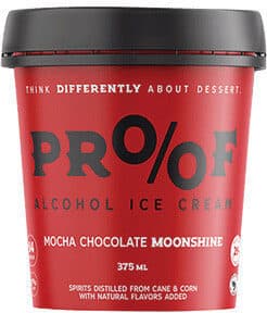 Proof Mocha Chocolate Moonshine Alcohol Ice Cream