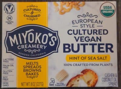 European Style Cultured Vegan Butter