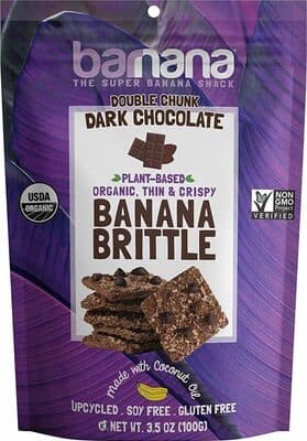 Organic crunchy banana brittle double chunk dark