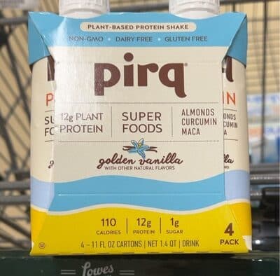 Golden vanilla protein shake
