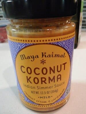 Mild Coconut Korma Indian Simmer Sauce