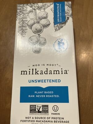 Unsweetened Macadamia Milk
