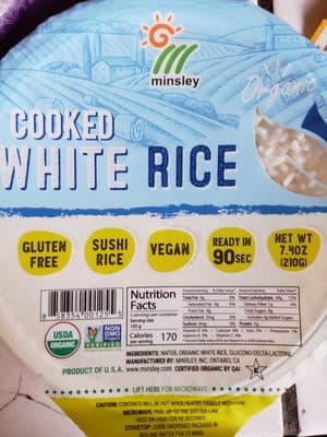 Organic Cooked White Rice