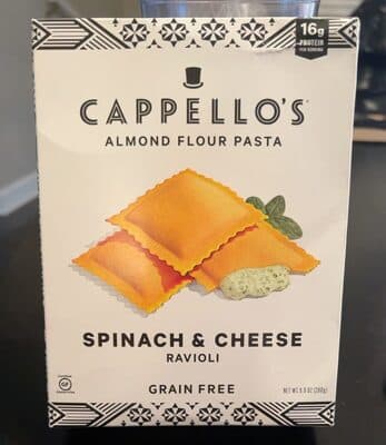 Spinach & Cheese Grain Free Almond Flour Pasta Ravioli