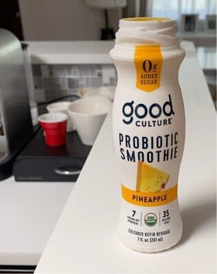 Pineapple Probiotic Smoothie Cultured Kefir Beverage