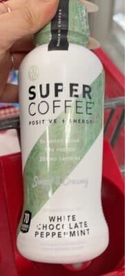 White Chocolate Peppermint Flavored Enhanced Coffee Beverage