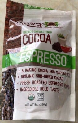 Unsweetened Organic Cocoa + Espresso