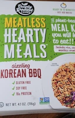 Meatless Hearty Meals Sizzling Korean BBQ