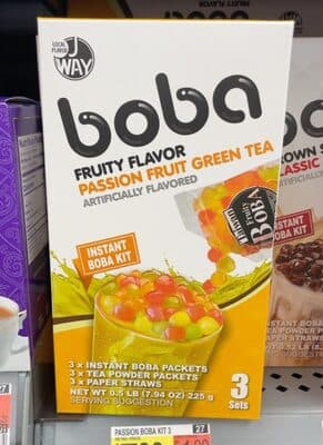 Passion Fruit Green Tea Boba