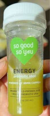 Energy Probiotic Shot Organic Cold-Pressed Juice