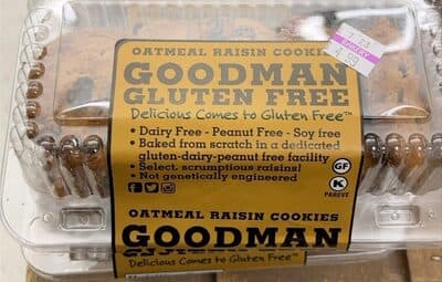 Gluten Free Oatmeal Raisin Cookies