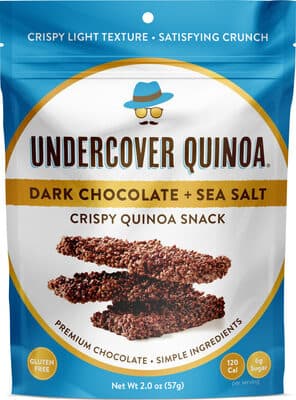 Dark Chocolate + Sea Salt Crispy Quinoa Lightly Covered With Premium Chocolate