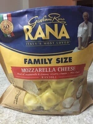 Mozzarella Cheese Blend of Mozzarella & Creamy Ricotta Cheese Mild Flavor Ravioli