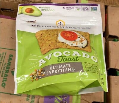 Avocado Toast: Ultimate Everything Crunchy Baked Rice Crackers