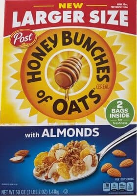 Sweetened Cereal With Almonds, Oats And Honey