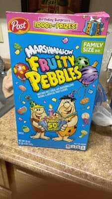 Fruit Flavors Sweetened Rice Cereal With Marshmallows