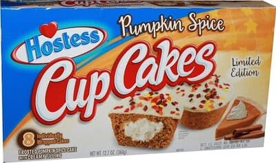 Iced Pumpkin Flavored Cake With Creamy Filling Cupcakes