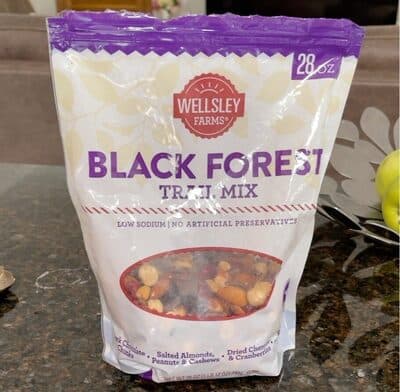 Black Forest Dark Chocolate Chunks, Salted Almonds, Peanuts & Cashews, Dried Cherries & Cranberries, Raw Hazelnuts Trail Mix